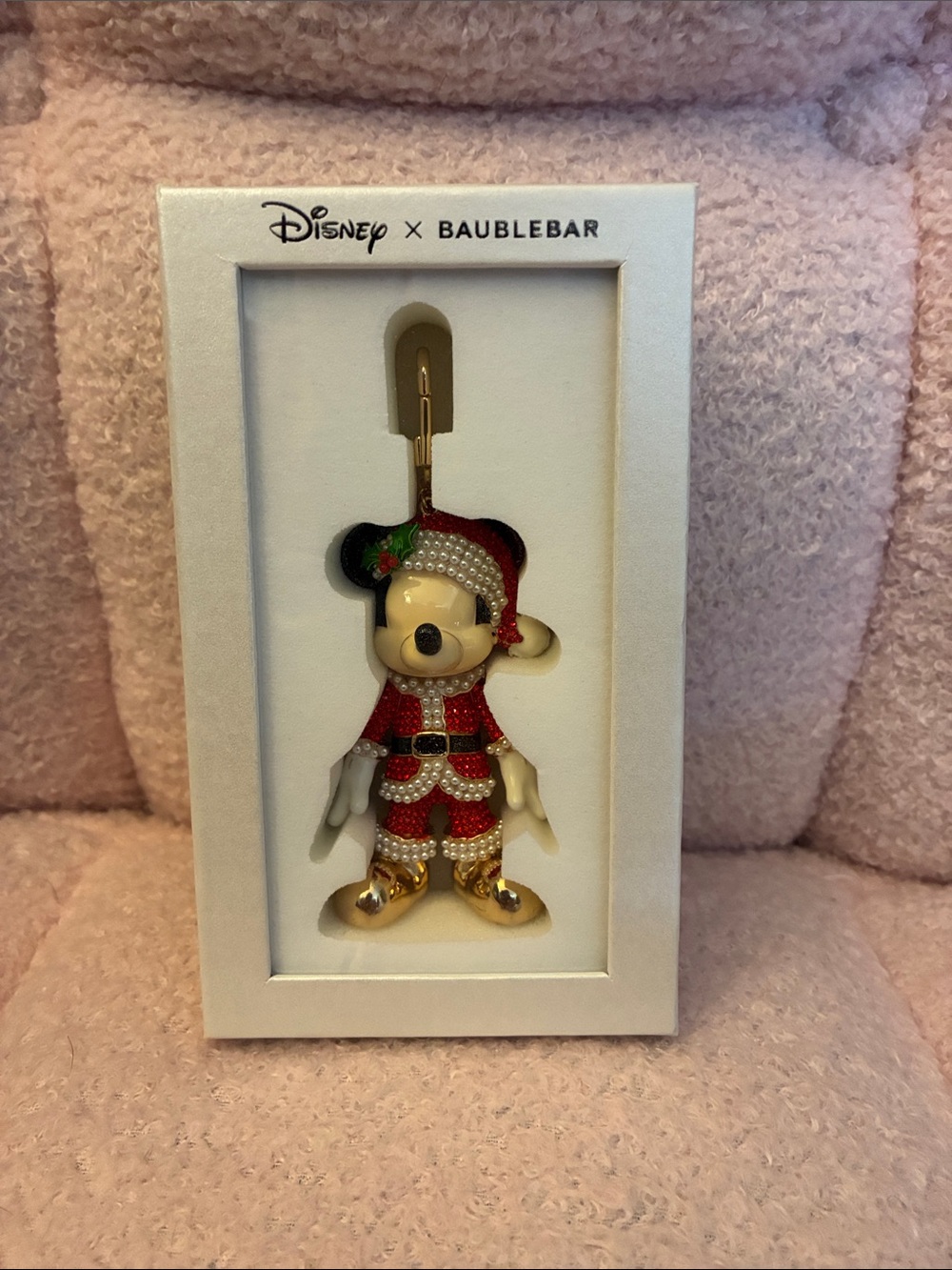 BaubleBar Mickey Mouse Holiday Charm in Red, Gold, Black, White